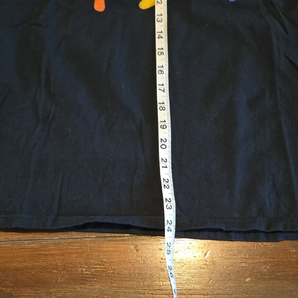 Black Graphic Tee with Colorful Math Symbols #947 - Picture 3 of 5